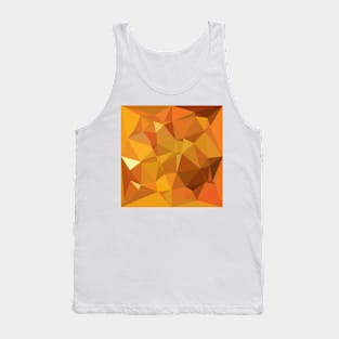 Dark Orange Yellow Abstract Low Polygon Background Tank Top